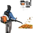 thumbnail image 2 of Floseru 63CC Backpack Gas Leaf Blower, 2-Stroke Gas Powered Backpack Blower with Fuel Tank, 665 CFM Air Volume 205 MPH Speed, Ideal for Lawn Care, 2 of 10