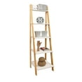 thumbnail image 5 of Jela Solid Wood Split 5 Shelf Ladder Bookcase - Natural Legs-White Shelves, 5 of 8