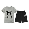 thumbnail image 3 of Kiijoy Big Girls Outfits Casual Short Sleeve T-Shirt Shorts Set for Girl, Sizes 10-11, 3 of 3