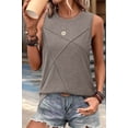 thumbnail image 4 of Camiseta Sin Mangas Informal de Cuello Redondo y Corte Holgado para Mujer, Color Gris S, 4 of 9