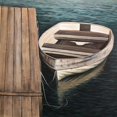 thumbnail image 2 of Atelier B Art Studio 26x26 Gold Ornate Wood Framed with Double Matting Museum Art Print Titled - ROWBOATS, 2 of 4
