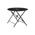 thumbnail image 2 of Carolina Classic Furniture 36" Metal Foldable Round Outdoor Bistro Table with Umbrella Hole, Black, 2 of 9