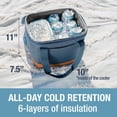 thumbnail image 3 of CleverMade Pacifica Small Portable Cooler Bag, Collapsible Leakproof Soft Cooler, Ocean/Cognac, 3 of 10