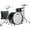 Green Burst, variant on Ludwig Classic Oak 3-piece Pro Beat Shell Pack With 24" Bass Drum Silver Sparkle