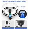 thumbnail image 4 of Anillo de luz para selfie de 12 pulgadas con trípode de 63 pulgadas/soporte para teléfono, QEUOOIY 20 W LED círculo luces regulables 3000-6500 K con control remoto y batería recargable incorporada par, 4 of 5