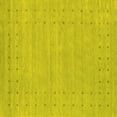 thumbnail image 1 of Ahgly Company Indoor Square Abstract Yellow Contemporary Area Rugs, 4' Square, 1 of 4