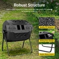 thumbnail image 5 of ZENY 43 Gallon Easy-Turn Dual Chamber Compost Tumbler, Outdoor Rotating Bin for Fast Composting, Black, 5 of 13