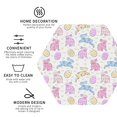 thumbnail image 3 of Fuzoiu Easter Colorful Rabbit Print Leather Coasters Set,Drink Coasters Set of 4,for Tabletop Protection, Durable PVC Coasters,Home Décor and Housewarming Gift-Hexagon, 3 of 6