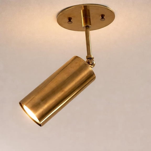 Handmade Brushed Brass Wall Sconce Light | Mid Century Cone Light