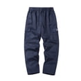 thumbnail image 6 of Resicozy Cargo Sweatpants for Men Casual Athletic Drawstring Waist Jogging Sweatpant with Pockets Home Party Dark Blue 3XL, 6 of 6