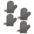 thumbnail image 4 of Minkissy 4Pcs Japanese Exfoliating Towel Sauna Mittens Grey Felt for Sauna Use, 4 of 8