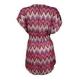 thumbnail image 2 of Miken Women's Chevron Print Dress Swim Cover ups (S, Watermelon/Black), 2 of 2