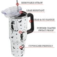 thumbnail image 3 of Halloween Tumbler 40oz with Lid & Straw - Gothic Ghost Cat Design, Vacuum Insulated, Leakproof Stainless Steel Cup - Spooky Gift for Women & Girls (Fall, Thanksgiving), 3 of 6
