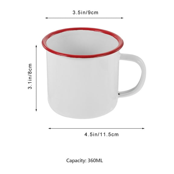 LEXSOMEO Enamel Mug Enamel Coffee Mug Vintage Enamel Tea Water Cup Beverage Cup with Handle