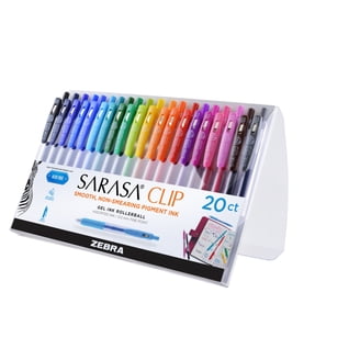 Zebra Sarasa Penne A Sfera Con Punta Ad Ago: Confezione Da 8 Colori Assortiti Vivaci. Inchiostro A Rapida Asciugatura, Resistente All'acqua, Ideale Per Ufficio E Creatività. - 2
