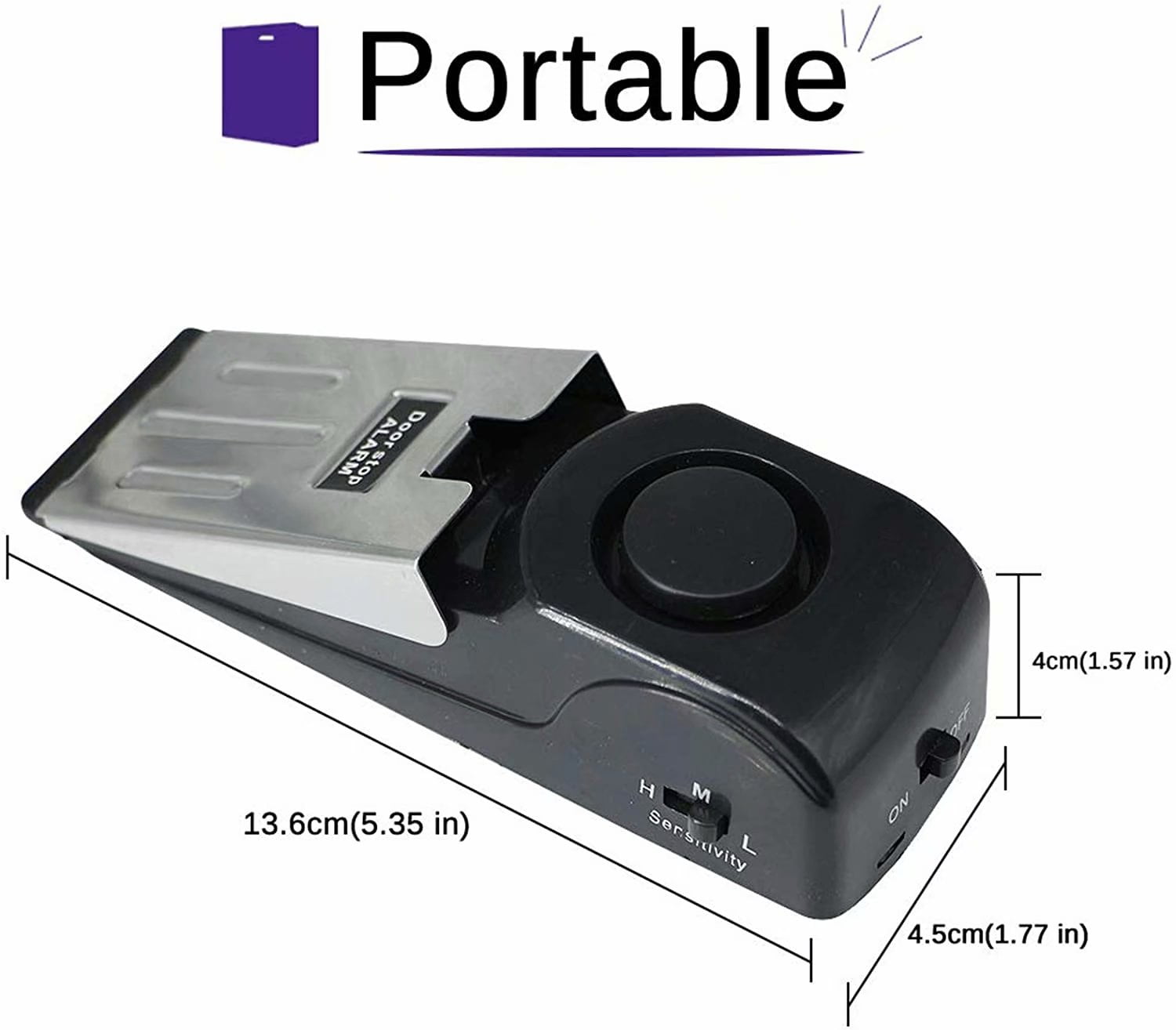 Upgraded Door Stopper Security Alarm,Portable 120 Loud Entrance Alert