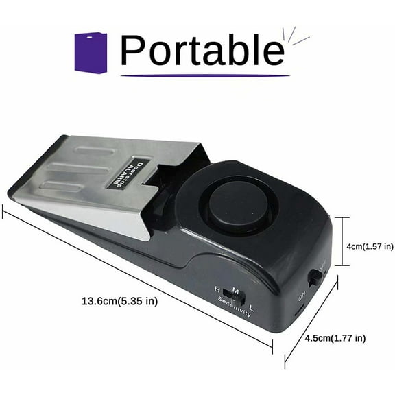 Upgraded Door Stopper Security Alarm,Portable 120 Loud Entrance Alert Door Stop Alarm for Travel Home Apartment House