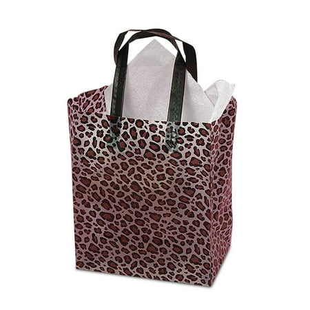 Hdpe Leopard Print Plastic Bags Quany 250 Width 16 By Paper Mart