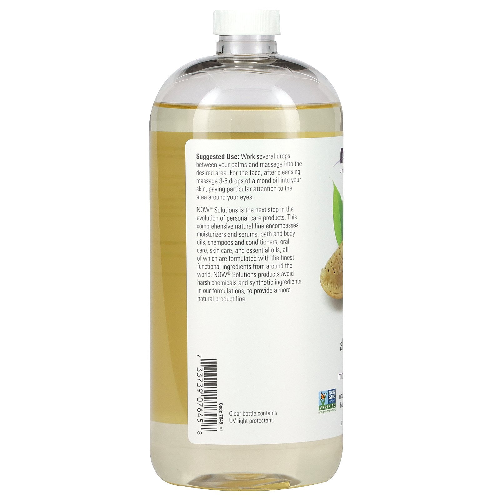 NOW Foods Solutions, Sweet Almond Oil, Unscented, 32 fl oz (946 ml)