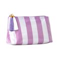 thumbnail image 2 of Cosmetic Bag, Waterproof Striped Tassel Zipper Makeup Organizer Pouch, 1 Pack Portable Travel Toiletry Storage Bag, for Women Girls Daily Use Vacation Gym Toiletry Skincare Accessories Organization, 2 of 6