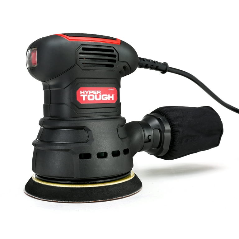 Hyper Tough 2.5 AMP Corded 5 inch Orbital Sander with Dust Bag, Vacuum Hose Adapter & 3 Sanding Sheets (60, 80, & 120 Grit) Hyper Tough 2.5 AMP Corded 5 inch Orbital Sander with Dust Bag, Vacuum Hose Adapter & 3 Sanding Sheets (60, 80, & 120 Grit)
