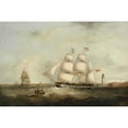 thumbnail image 2 of Samuel Walters 18x13 Gold Ornate Wood Frame and Double Matted Museum Art Print Titled - The ‘Gazelle’ Entering the Mersey (1837), 2 of 4