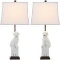thumbnail image 5 of SAFAVIEH Foo Dog 28.5 in. H Solid Table Lamp, White, Set of 2, 5 of 7