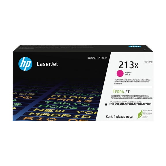 HP 213X High Yield Magenta Original LaserJet Toner Cartridge, ~6,000 pages,