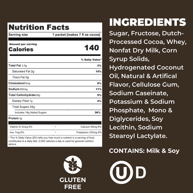Cocoa Classics Dark Chocolate Drink Mix Made with Nonfat Milk