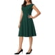 thumbnail image 4 of Vestidos sin mangas elegantes para mujer Inspire Chic, vestido de oficina en línea A, cuello redondo, color verde, 4 of 4