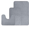 thumbnail image 4 of Bath Mat Rug 3 Piece Set, Large, Small and Contour Bathroom Rug Set, Ultra Soft Non-Slip Memory Foam Bathroom Bath Rugs, Grey Grey 3 Pack, 4 of 7
