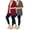 Burgundy-Charcoal, variant on Women's Plus Size Casual Short Sleeve Loose Fit Solid Draped Open Cardigan (Pack of 2)