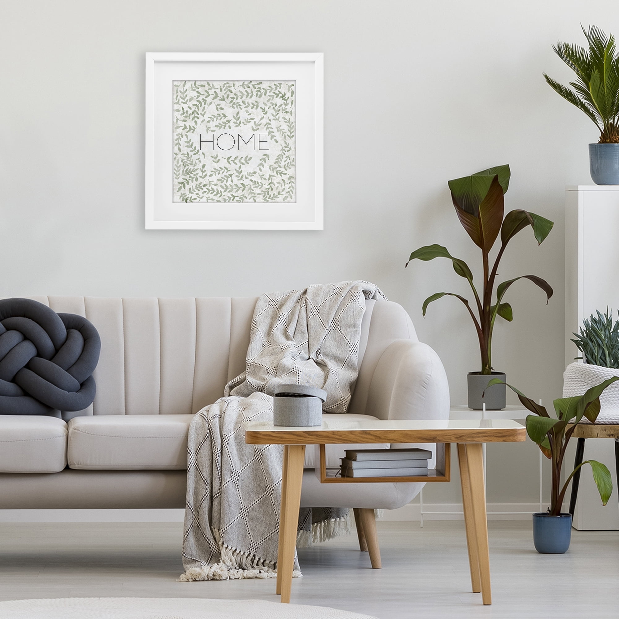 Stupell Industries Curved Ivy Sprigs Greenery White Framed Print Under Glass, design by SD Graphics Studio