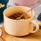 thumbnail image 5 of Cuenco de cerámica de una sola oreja para conservar la frescura Cuenco para fideos instantáneos con tapa Cuenco para fideos instantáneos domésticos para dormitorio de trabajo de estudiantes, 5 of 5