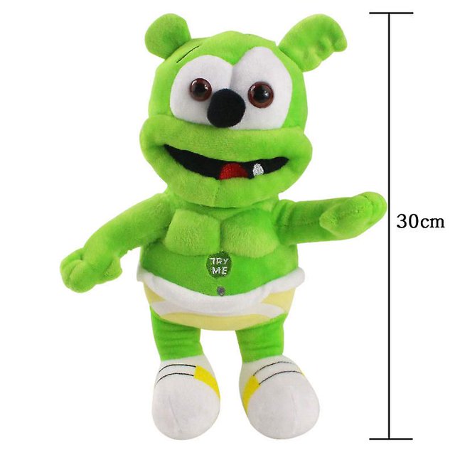 30cm Gummy Bear Voice Pet Plush Dolls Funny Lovely Bear Plushie Toys Sounding Peluche Soft Stuffed Baby Toys Best Gifts For Kids