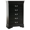 thumbnail image 2 of Traditional Bedroom Chest In Black - G2150 With Bases, Curved Mouldings, English Dovetailed Drawers, Metal Center Guides Positive Stop And Tarnish- Hardware Model Style, Strong Drawers Safe, 2 of 2