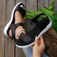 thumbnail image 6 of Quaouag Women's Walking Sandals Comfortable Air Cushioned Support Ankle Strap Dress Sandals, 6 of 7