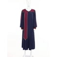 thumbnail image 3 of Haitryli Adults Women Choir Robe Color Block Zipper-up Clergy Confirmation Baptism Robe Church Costume NavyBlue XS, 3 of 7