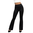 thumbnail image 4 of Womens High Waist Stretchy Bootcut Dress Pants Business Casual Work Slacks with Pockets Pull On Trousers Black M, 4 of 6