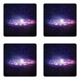 thumbnail image 1 of Galaxy Coaster Set of 4, Nebula Cloud in Milky Way Infinity in Interstellar Solar System Design Print, Square Hardboard Gloss Coasters, Standard Size, Purple Dark Blue, by Ambesonne, 1 of 2