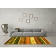 thumbnail image 3 of Ahgly Company Indoor Square Abstract Yellow Contemporary Area Rugs, 6' Square, 3 of 4