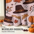 thumbnail image 5 of Retro Thanksgiving Oven Door Cover, Pilgrim Hat Pumpkin Pie Fall Leaf Cotton‑Blend Kitchen Stove Curtain, Self‑Adhesive Oven Curtain Skirt 30 x 25.2 Inch, 5 of 9