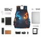 thumbnail image 4 of Balery Red And Blue Fire Dragon C Mochila ligera para hombre y mujer: duradera e impermeable, ideal para la escuela, el trabajo, viajes y uso diario., 4 of 7