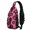 Black and Pink Leopard Print, variant on Black and Gray Leopard Print Sling Backpack, Cycling Sling Bag with Earphone Port, Multi Pocket Design Gift Ideas for Travel Shopping