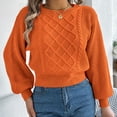 thumbnail image 5 of HomeGardon Women's Sweaters Sweaters for Women Long Sleeves Blouse Knitted Round Neck Pullover Sweater Tops, 5 of 8