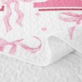 thumbnail image 5 of meiyoeat Pink Cute Bow Quilt Full For Girls,Dreamy Bowknot Monogram Print H Full Bedspread Sets For Kids,3pcs, 5 of 7