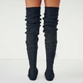 thumbnail image 4 of Komoo 2Pair Womens Knitted Leg Warmers Footless Thigh High Woolen Socks Over the Knee High Leg Warmer, 4 of 8
