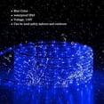 thumbnail image 2 of Tuanchuanrp Luces de cuerda azules de 100 pies para exterior, cadena de luces cortables de 110 V impermeables para interior/exterior, ideal para aleros, patios traseros, jardín, decoración navideña, i, 2 of 5