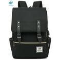 thumbnail image 2 of Deago Vintage Laptop Backpack For Women Men Travel Backpack with USB Charging Port Fashion Rucksack Fits 15.6" Notebook (Black), 2 of 7