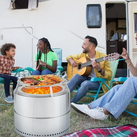 Fire Pit Spark Protector Screen, Mesh Protective Spark Screen for  Ranger, Portable Outdoor Fire Pit Accessories for Backyard and Outdoor Fire Pits Hot Embers, Stainless Steel